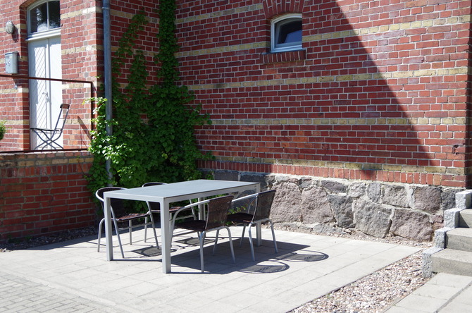 Ferienwohnung in Barhöft - Matrosendeck - Lotsenhaus Barhöft - Matrosendeckwohnung - Terrasse