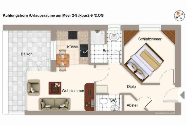 Ferienwohnung in K&uuml;hlungsborn - 9997- Urlaubstr&auml;ume Am Meer, WE 2.9 - Bild 15