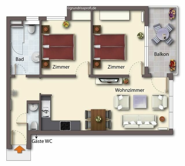 Ferienwohnung in Ahlbeck - (Brise) Strandresidenz Else Marie App. 3.11 - Bild 24