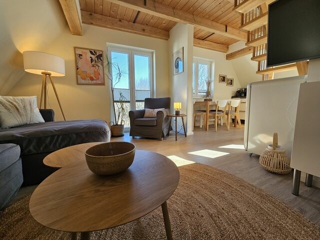 Ferienwohnung in Dahme - K&uuml;stengl&uuml;ck 3: Modernes Maisonette-Apartment mit Meerblick & Kickerspa&szlig; - 200m zum Strand & B&auml;cker. - Bild 13