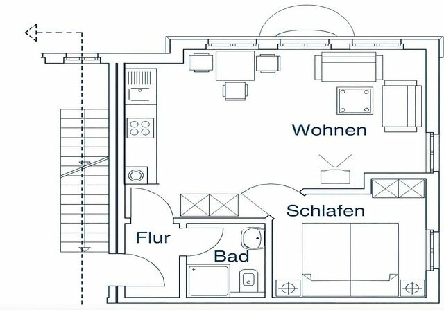 Ferienwohnung in Bansin - Villa Sonnengl&uuml;ck, App. 5 - Bild 8